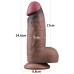 Темнокожий фаллос-гигант Dual Layered Silicone Cock XXL 25 см - фото 5
