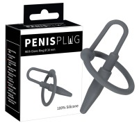Силиконовый уретральный буж с кольцом под головку Penis Plug