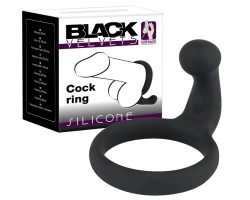 Эрекционное кольцо Black Velvets со стимулятором промежности 