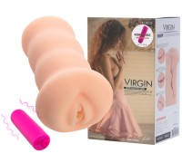 Реалистичный мастурбатор с перезаряжаемой вибропулей Kokos Three Sisters Virgin
