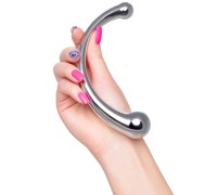 Двусторонний металлический стимулятор Metal by Toyfa 21 см