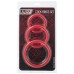 Набор из 3 эрекционных колец Black and Red красный - фото 2