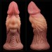 Широкий фаллос с ярко выраженным рельефом и большой головкой Lovetoy Silicone Cock 18 см - фото 10