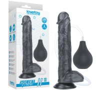 Черный фаллос с имитацией семяизвержения Lovetoy Squirt Extreme 28 см