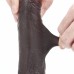 Черный фаллоимитатор на присоске Lovetoy Sliding-Skin Dual Layer Dong 18 см - фото 8