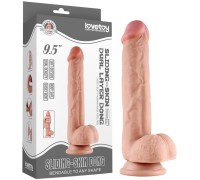 Гнущийся фаллоимитатор с эффектом двойной кожи Lovetoy Sliding-Skin Dual Layer Dong 24 см