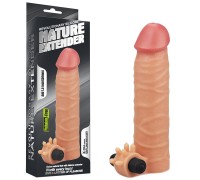 Насадка на пенис с вибрацией Revolutionary Silicone Nature Extender + 2 см к длине