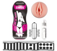 Мастурбатор в колбе Sex In A Can Vagina Lotus Tunnel с вибрацией