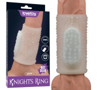 Рельефная вибронасадка на пенис Vibrating Drip Knights Ring