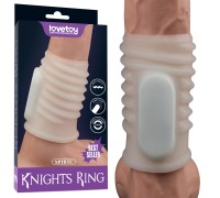Рельефная вибронасадка на пенис Vibrating Spiral Knights Ring