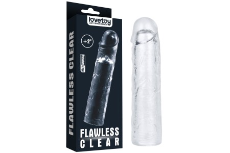 Прозрачная насадка на пенис Flawless Clear Penis Sleeve + 5 см к длине