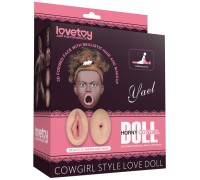 Кукла-мулатка Yael в позе наездницы с открытым ротиком и большой грудью Cowgirl Style Love Doll
