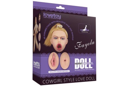 Кукла Jayola в позе наездницы с открытым ротиком и большой грудью Cowgirl Style Love Doll