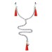 Зажимы для сосков и клитора с красными кисточками Nipple Clit Tassel Clamp With Chain - фото 6