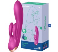 Смарт-вибратор с клиторальным стимулятором Satisfyer Double Flex фиолетовый