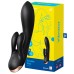 Смарт-вибратор с клиторальным стимулятором Satisfyer Double Flex черный ДЕФОРМИРОВАННАЯ УПАКОВКА - фото