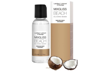 Смазка на силиконовой основе с ароматом кокоса MixGliss Beach Noix de Coco Coconut 50 мл