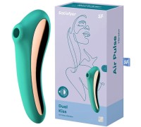 Вакуумно-волновой вибратор Satisfyer Dual Kiss зеленый ДЕФОРМИРОВАННАЯ УПАКОВКА