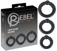 Набор силиконовых эрекционных колец Rebel