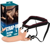 Реалистичный фаллопротез на ремнях Strap-On +6 см к длине
