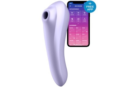 Клиторальный смарт-стимулятор с вибрацией Satisfyer Dual Pleasure сиреневый ДЕФОРМИРОВАННАЯ УПАКОВКА