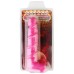 Розовый анальный фаллос с рельефным стволом 14 см - фото 4