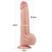 Реалистичный фаллоимитатор с эффектом двойной кожи Lovetoy Sliding-Skin Dual Layer Dong 29 см - фото 2