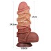 Реалистичный фаллоимитатор с мошонкой и рельефом из веревок Lovetoy Silicone Cock with Rope 25 см - фото 8