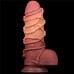Реалистичный фаллоимитатор с мошонкой и рельефом из веревок Lovetoy Silicone Cock with Rope 25 см - фото 3