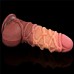 Реалистичный фаллоимитатор с мошонкой и рельефом из веревок Lovetoy Silicone Cock with Rope 25 см - фото 4