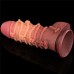 Реалистичный фаллоимитатор с мошонкой и рельефом из веревок Lovetoy Silicone Cock with Rope 25 см - фото 5