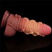 Реалистичный фаллоимитатор с мошонкой и рельефом из веревок Lovetoy Silicone Cock with Rope 25 см - фото 6
