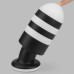 Черно-белая анальная пробка X-Missioner Butt Plug 19,5 см - фото 7
