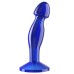 Анальная втулка Lovetoy Flawless Clear Prostate Plug синего цвета 17 см - фото 1