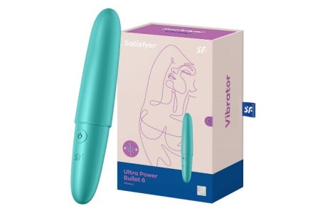 Мини вибратор Satisfyer Ultra Power Bullet 6 бирюзовый ДЕФОРМИРОВАННАЯ УПАКОВКА