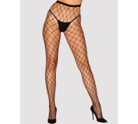 Сексуальные черные колготки в крупную сетку XL/XXL