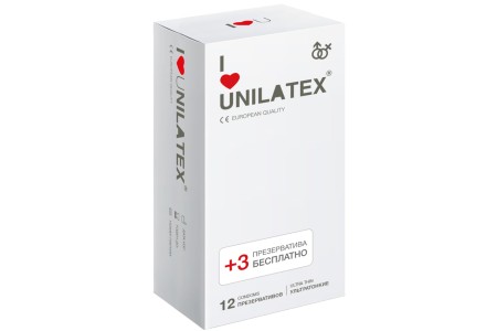Ультратонкие презервативы Unilatex Ultrathin 15 шт