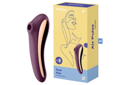 Вакуумно-волновой вибратор Satisfyer Dual Kiss фиолетовый ДЕФОРМИРОВАННАЯ УПАКОВКА