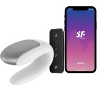 Смарт-стимулятор для пар Satisfyer Double Fun белый ДЕФОРМИРОВАННАЯ УПАКОВКА