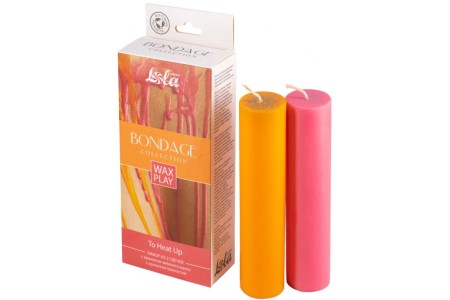 Набор из 2 низкотемпературных Wax Play свечей Bondage To Heat Up 160 гр