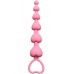 Силиконовая анальная цепочка Hearts Beads Pink - фото 1