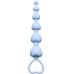 Силиконовая анальная цепочка Hearts Beads Blue - фото 1