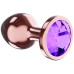 Анальная пробка Diamond Amethyst Shine S розовое золото - фото 1