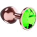 Анальная пробка Diamond Emerald Shine S розовое золото - фото 1