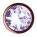 Анальная пробка Diamond Moonstone Shine S розовое золото - фото 2
