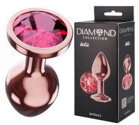 Анальная пробка Diamond Ruby Shine S розовое золото