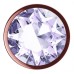 Анальная пробка Diamond Moonstone Shine L розовое золото - фото 2