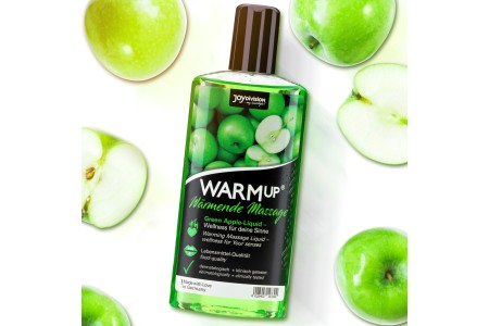 Разогревающее массажное масло со вкусом зеленого яблока WARMup 150 мл