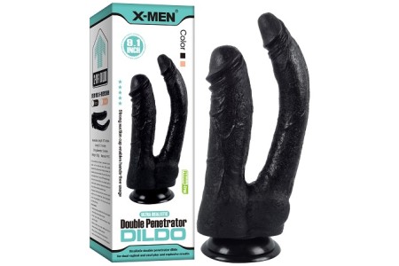 Двойной фаллоимитатор с присоской X-Men Double Penetrator Dildo