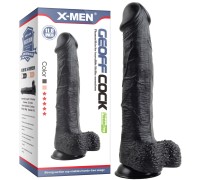 Фаллос-гигант черного цвета X-Men Geoff Cock 30 см